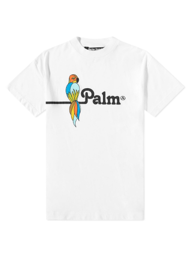 Tričko Palm Angels Parrot Logo Tee Biela | PMAA001S22JER0280110