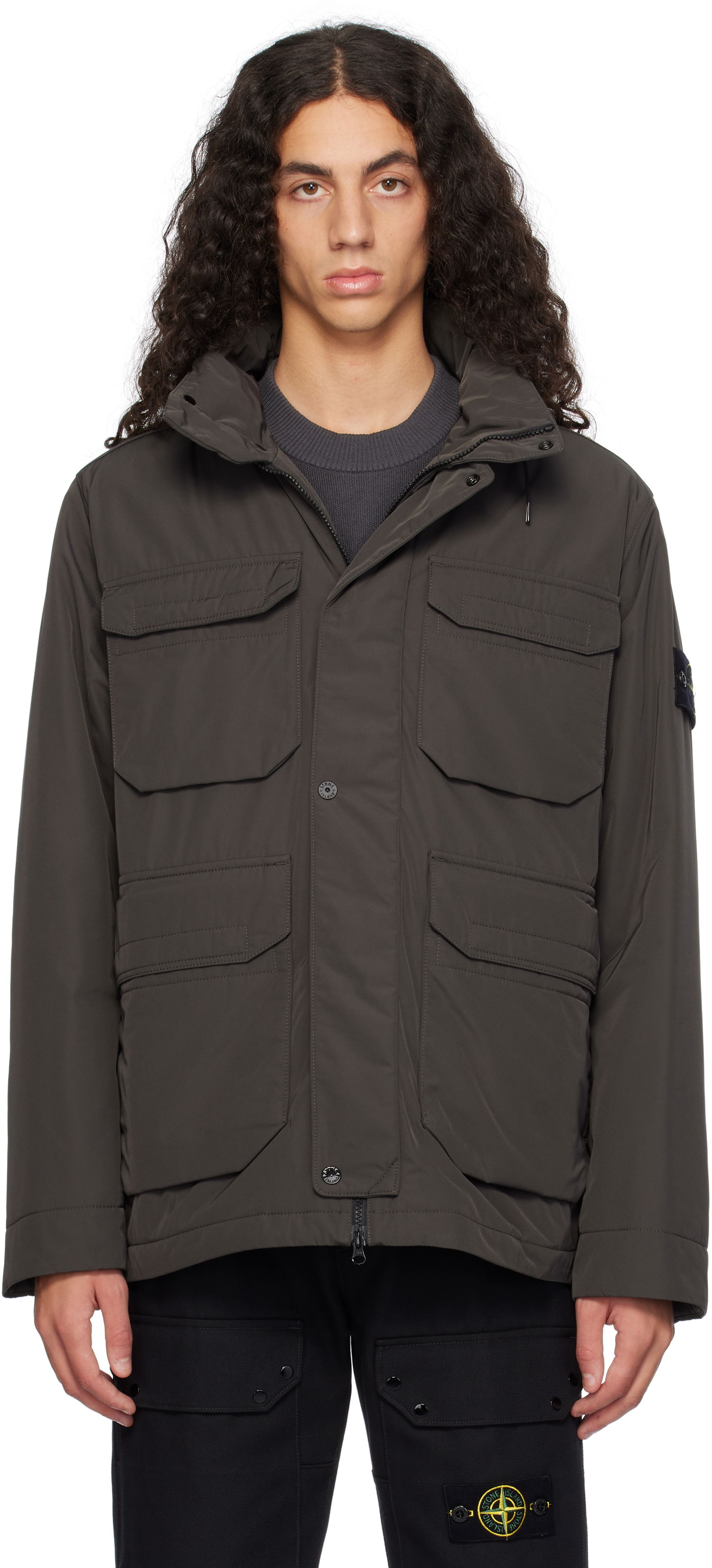 Parka Stone Island 43626 Micro Twill Jacket Šedá | 811543626, 0