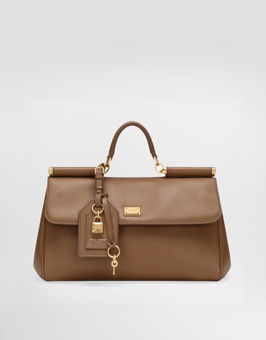 Kabelka Dolce & Gabbana Dolce & Gabbana My Sicily Plongé Calfskin Handbag Hnedá | BB7782B73218Z093, 0