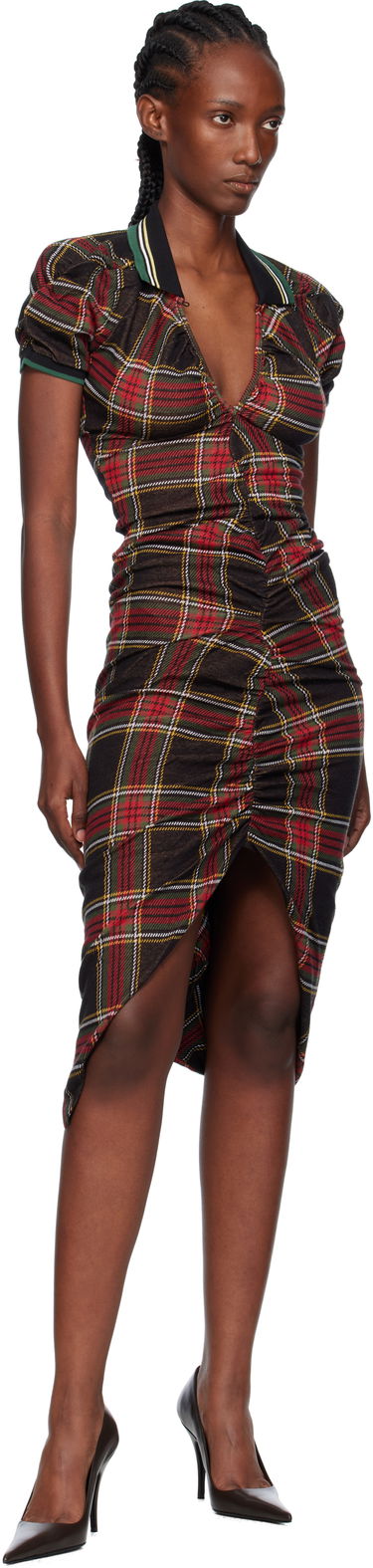 Šaty Vivienne Westwood Vivienne Westwood Pulling Plaid Midi Dress Rôznofarebný | 1601004S-J009T-, 3