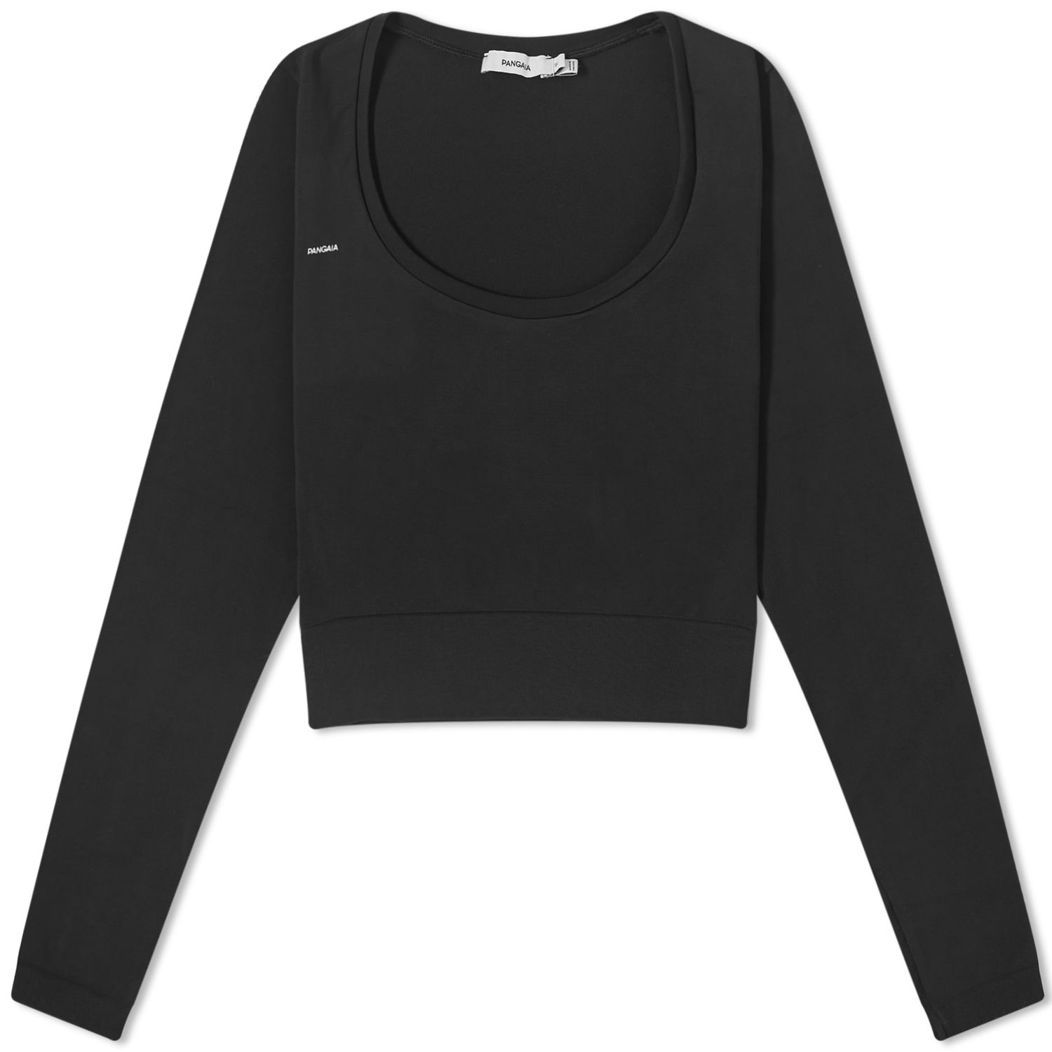 Crop Top PANGAIA Motion Low Impact Long Sleeve Cropped Top Čierna | 100009979868, 0