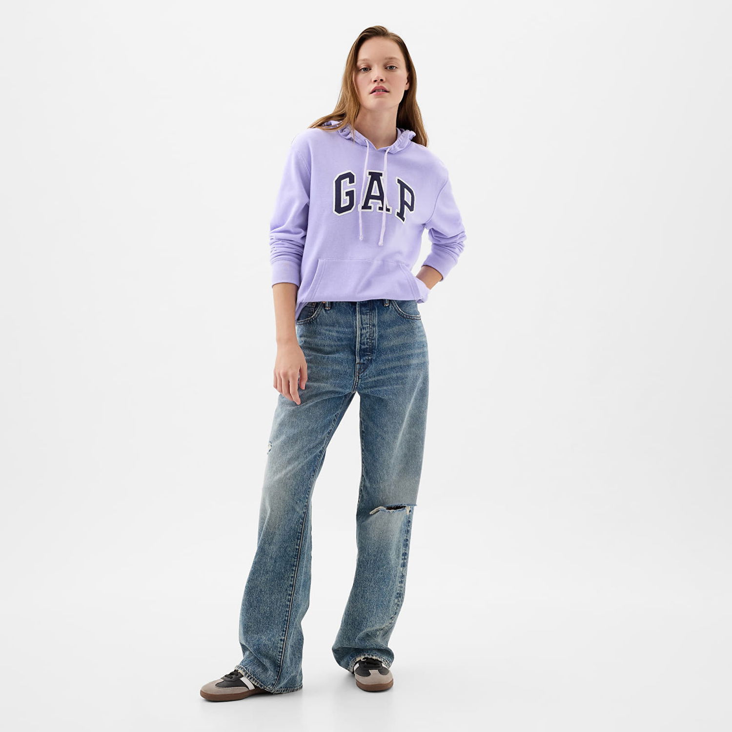 Mikina GAP Pullover Logo Hoodie Fresh Lavender Fialová | 870537-03, 1