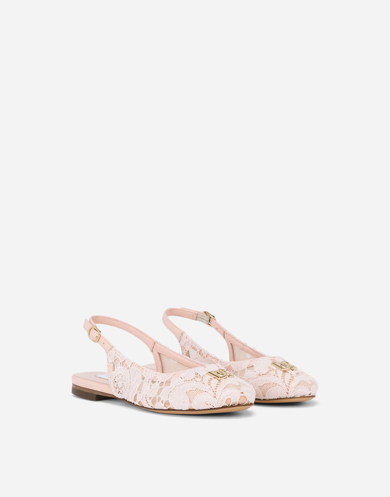 Tenisky a topánky Dolce & Gabbana Lace Slingback Flats Béžová | D11145AJ65280403, 1