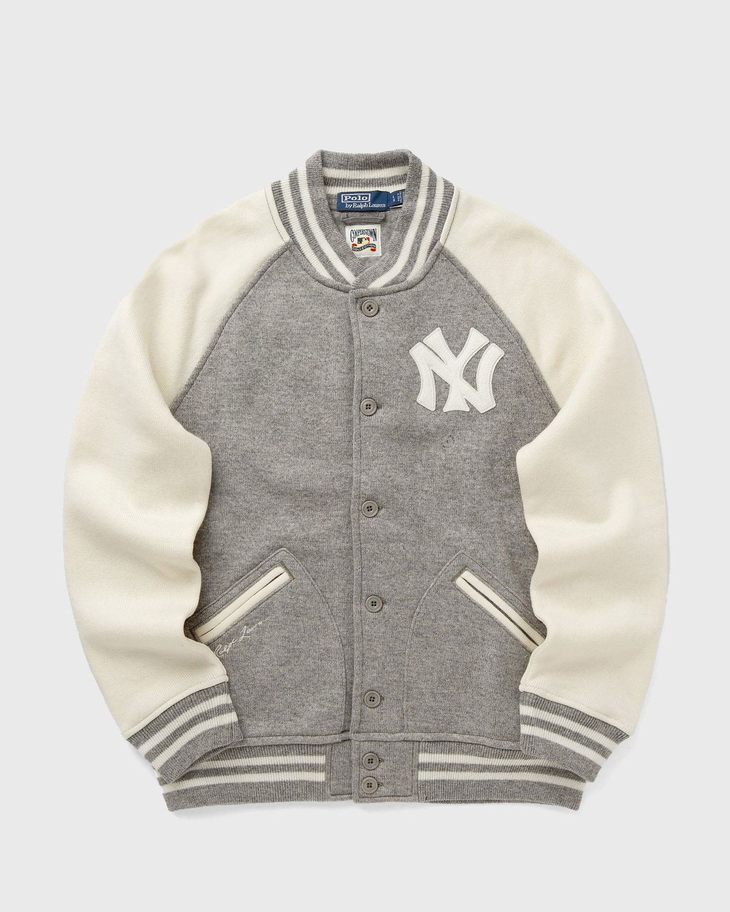 Mikina Polo by Ralph Lauren New York Yankees Ralph Lauren Cooperstown Collection Long Sleeve Varsity Sweatshirt Šedá | 710982814001, 1