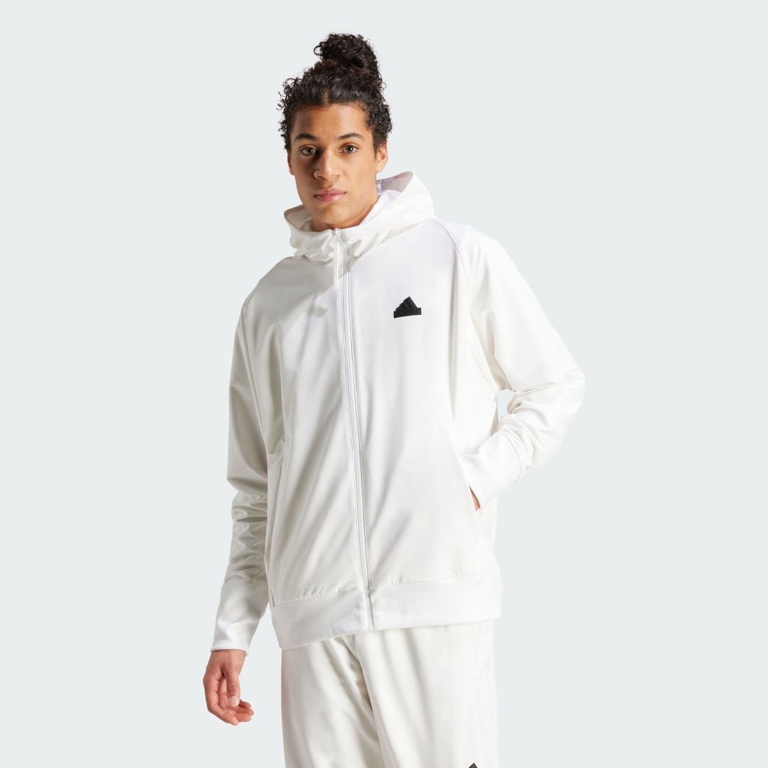 Vetrovka adidas Performance Z.N.E. Woven Full-Zip Hooded Biela | IN1843, 0