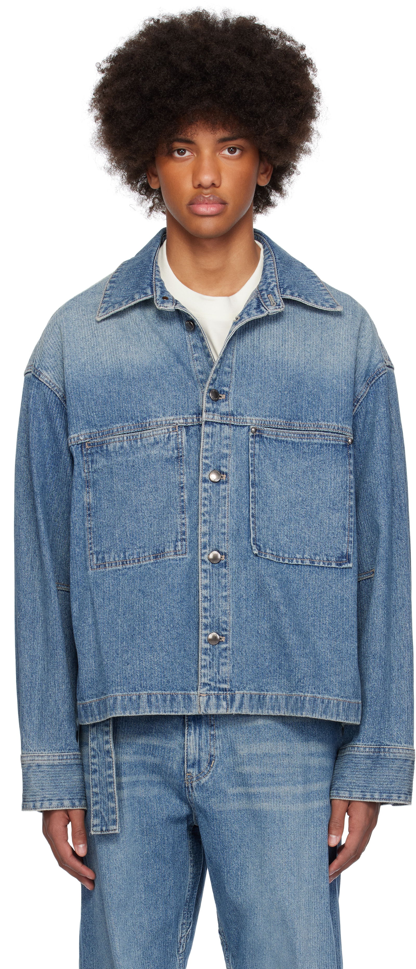 WOOYOUNGMI Broken Twill Denim Jacket