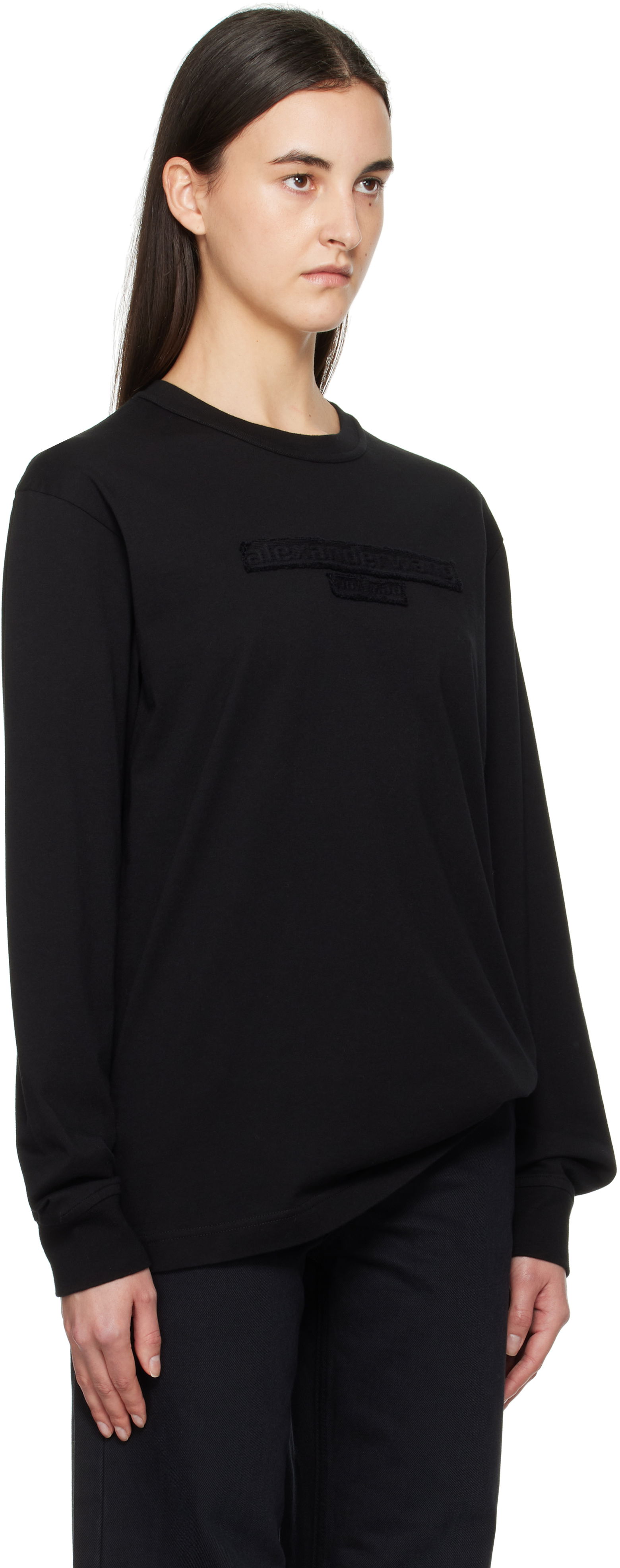 Distressed Logo Long Sleeve T-Shirt