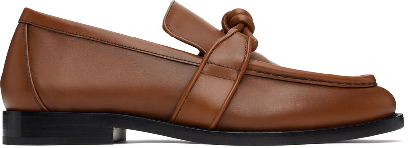 Tenisky a topánky Bottega Veneta Bottega Veneta Astaire Knotted Leather Loafers Hnedá | 796696 V4AF0