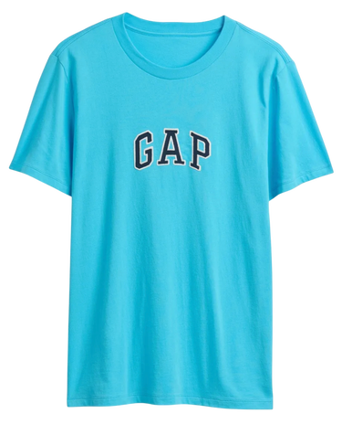 Tričko GAP Short Sleeve Crew Neck T-Shirt New Arch Logo Tyrkysová | 570044-38, 2
