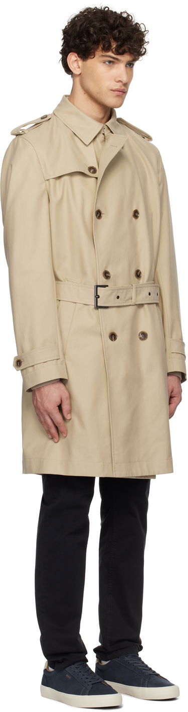 Trenčkot BOSS BOSS Double-Breasted Trench Coat Béžová | 50534911, 1