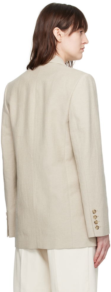 Bunda TOTEME Women's Tailored Single-Breasted Blazer Béžová | 243-WRZ869-FB0196, 2