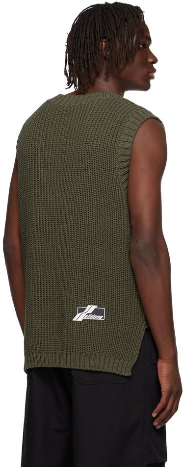 Sveter We11done We11done Knitted Cotton Vest Zelené | WD-KV1-22-607-U-KK, 2