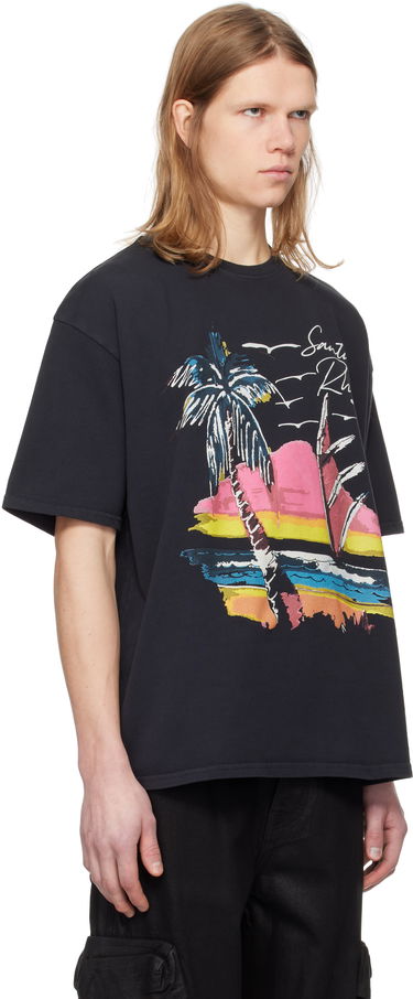 Tričko Rhude Rhude Saint-Rhude Graphic T-Shirt Čierna | RHPS25TT04012, 1
