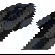 Patchwork Corduroy Short Sleeve Cuban Shirt