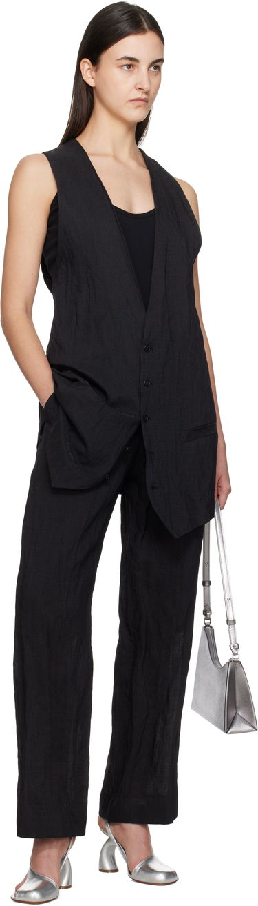 Vesta Maison Margiela MM6 Maison Margiela Crinkled Tailoring Vest Čierna | S52FB0093 M35253, 4