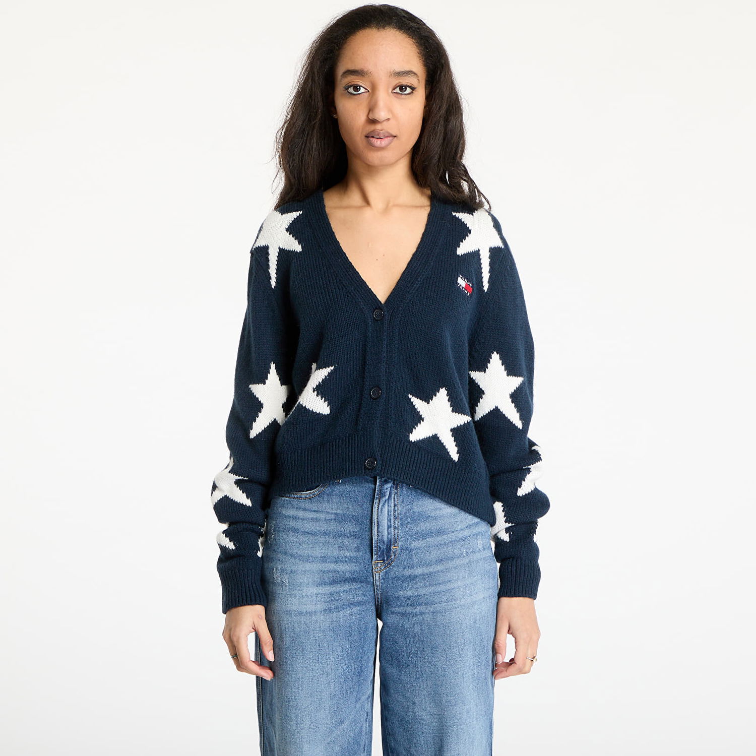 Sveter Tommy Hilfiger Tommy Jeans Star Cardigan Navy | DW0DW20275 C1G, 0