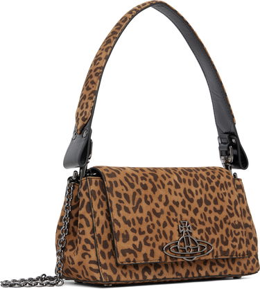 Taška cez rameno Vivienne Westwood Printed Suede Hazel Medium Bag Hnedá | 4602000LW-L00BY-, 1