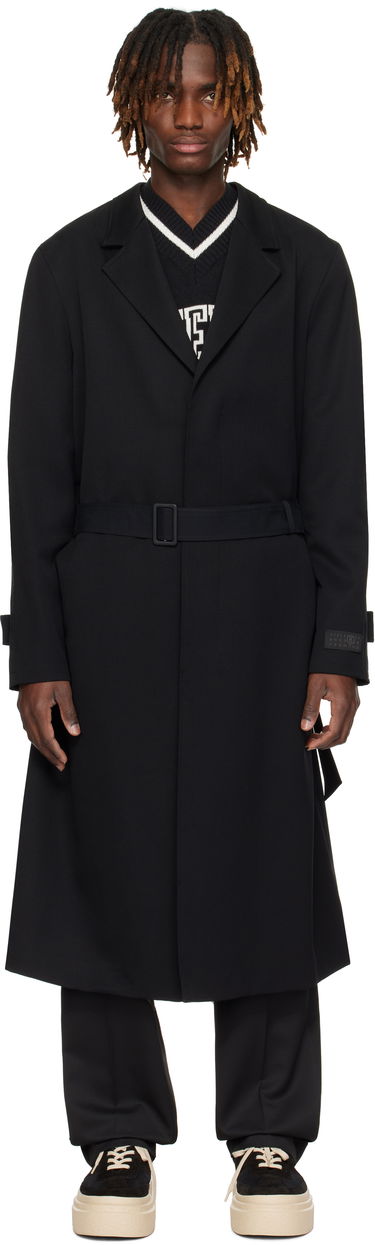 Kabáty Maison Margiela MM6 Maison Margiela Wool & Cotton Gabardine Trench Coat Čierna | SH0AA0009 MTN039, 0
