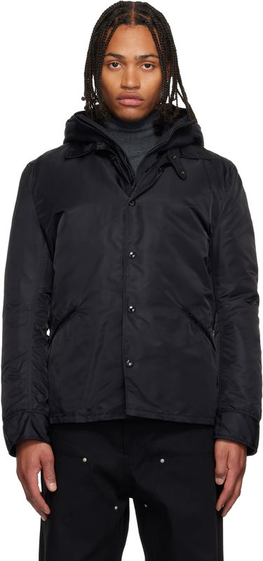 Prešívaná bunda Junya Watanabe Junya Watanabe C.P. Company Edition Button-Front Hooded Down Jacket Čierna | WP-J915-100, 0
