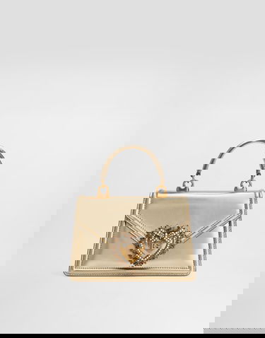 Taška cez rameno Dolce & Gabbana Small Devotion Mordore Nappa Leather Shoulder and Crossbody Bag Metalická | BB6711A101687503, 0