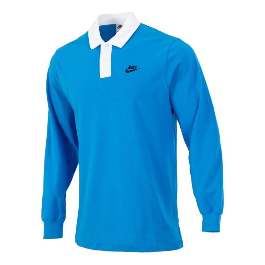 Polo tričko Nike Sportswear Long Sleeve Knit Polo Modrá | DD6180-435, 0