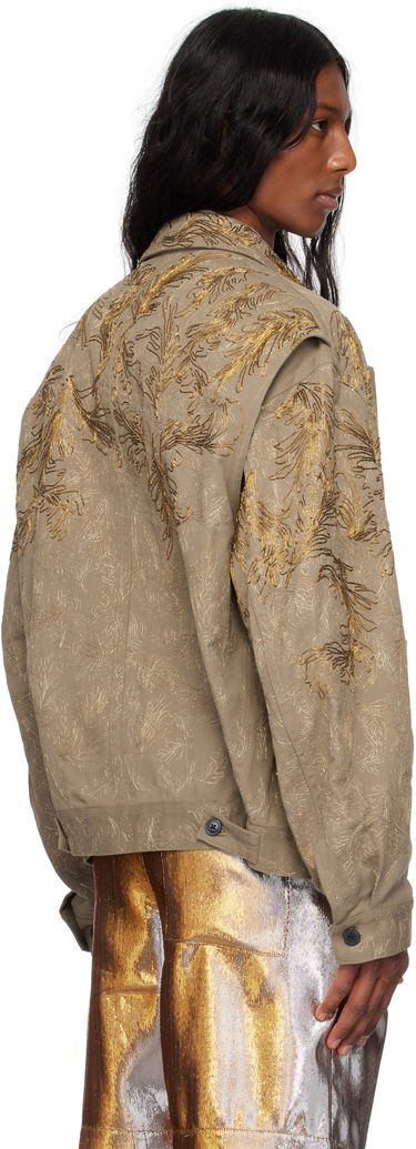 Bunda Dries Van Noten Dries Van Noten Embroidered Jacket Béžová | 251-020542-1046, 2