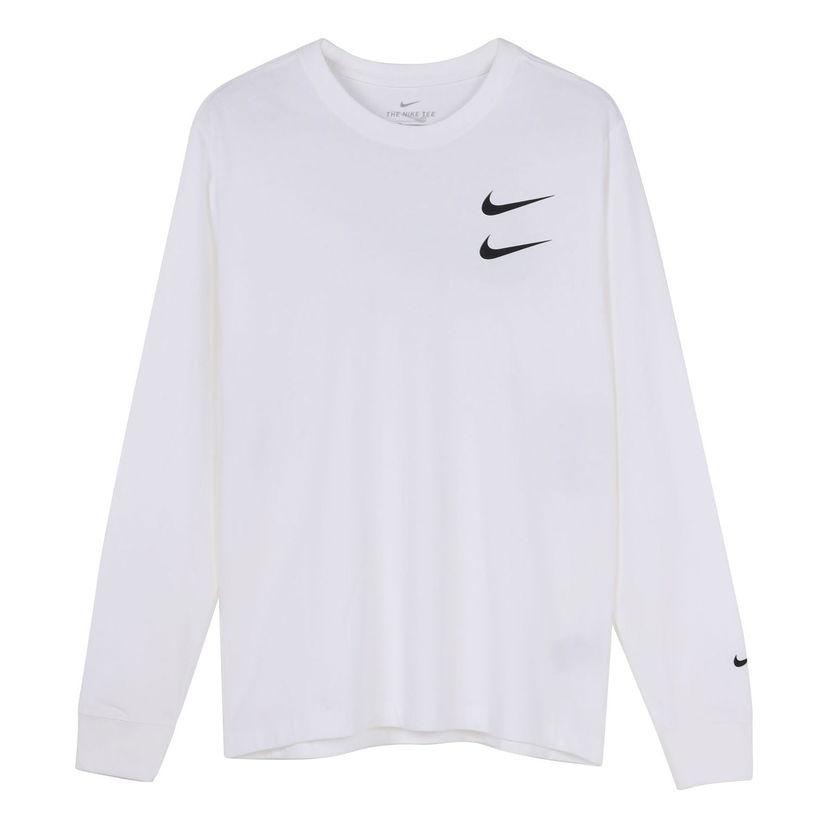 Tričko Nike Sportswear Swoosh Long-Sleeve T-Shirt Biela | CK2260-100