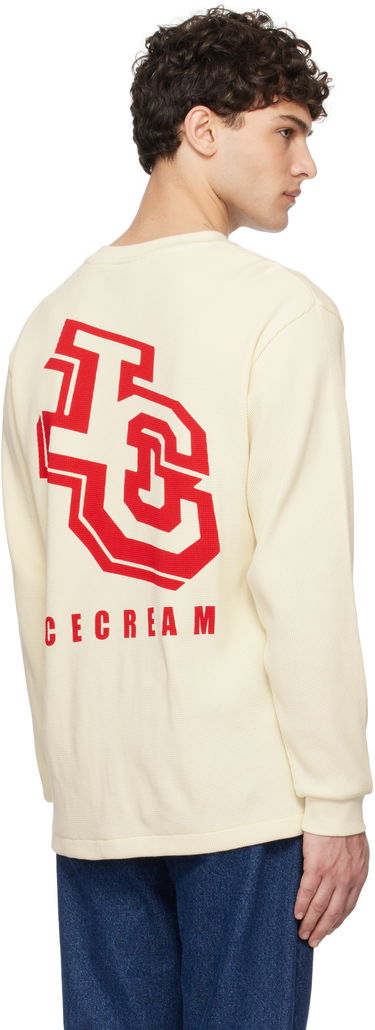 Sveter BBC IceCream ICECREAM Waffle Long Sleeve T-Shirt with Logo Béžová | IC24454, 2
