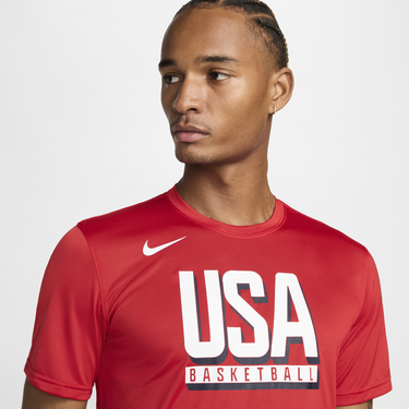Tričko Nike USA Practice Basketball Tee Červená | FQ3628-614, 4
