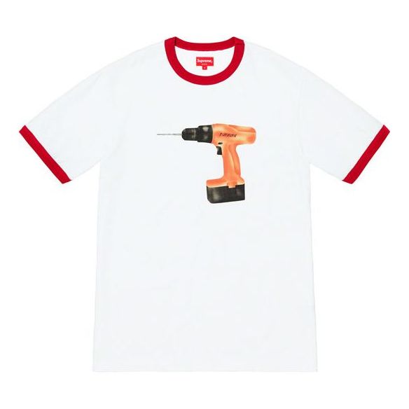 Tričko Supreme Supreme Drill Ringer T-Shirt Biela | SUP-SS19-658