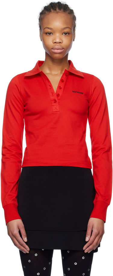 Polo tričko We11done We11done Cotton Logo Polo Červená | WD-TT0-25-725-W-RD, 0