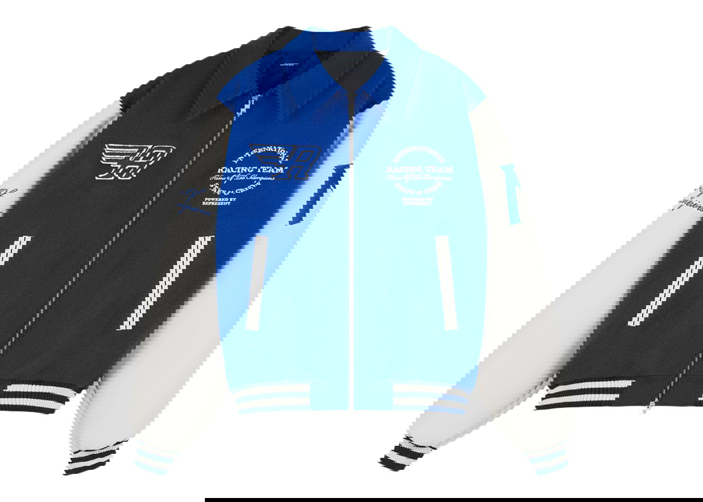 Bunda Represent Clo Represent Racing Team Varsity Jacket Cobalt Modrá | M01143-109, 0