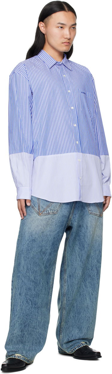 Košeľa VETEMENTS VETEMENTS Splitted Striped Shirt Modrá | UH76SH630SL, 3