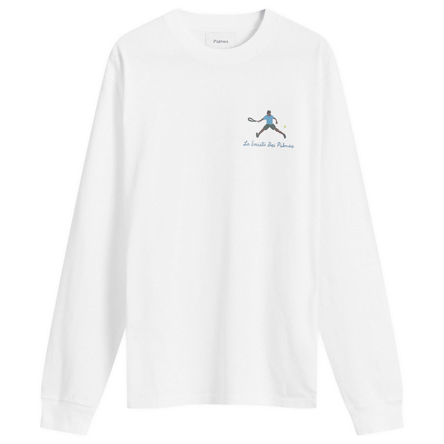 Tričko Palmes Societá Long-Sleeved T-Shirt Biela | P15-0026-001, 0