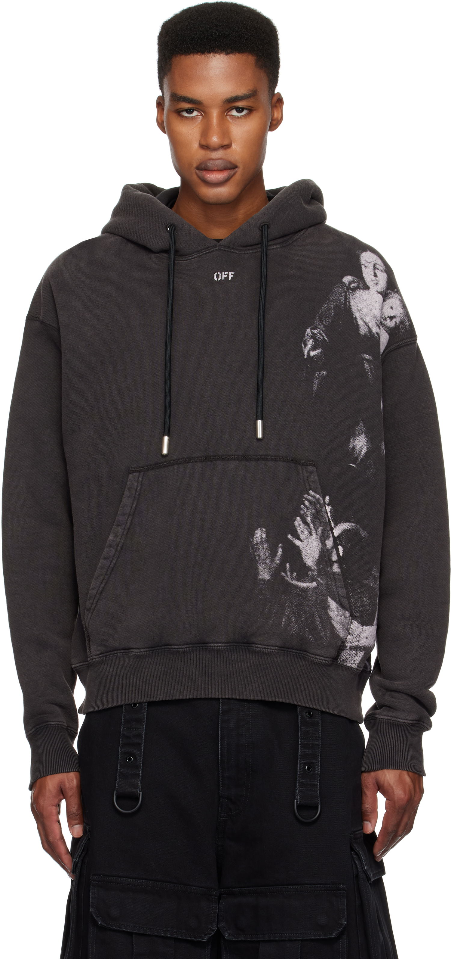 Mikina Off-White Blurred Mary Skate Hoodie Čierna | OMBB085F24FLE00D1001, 0