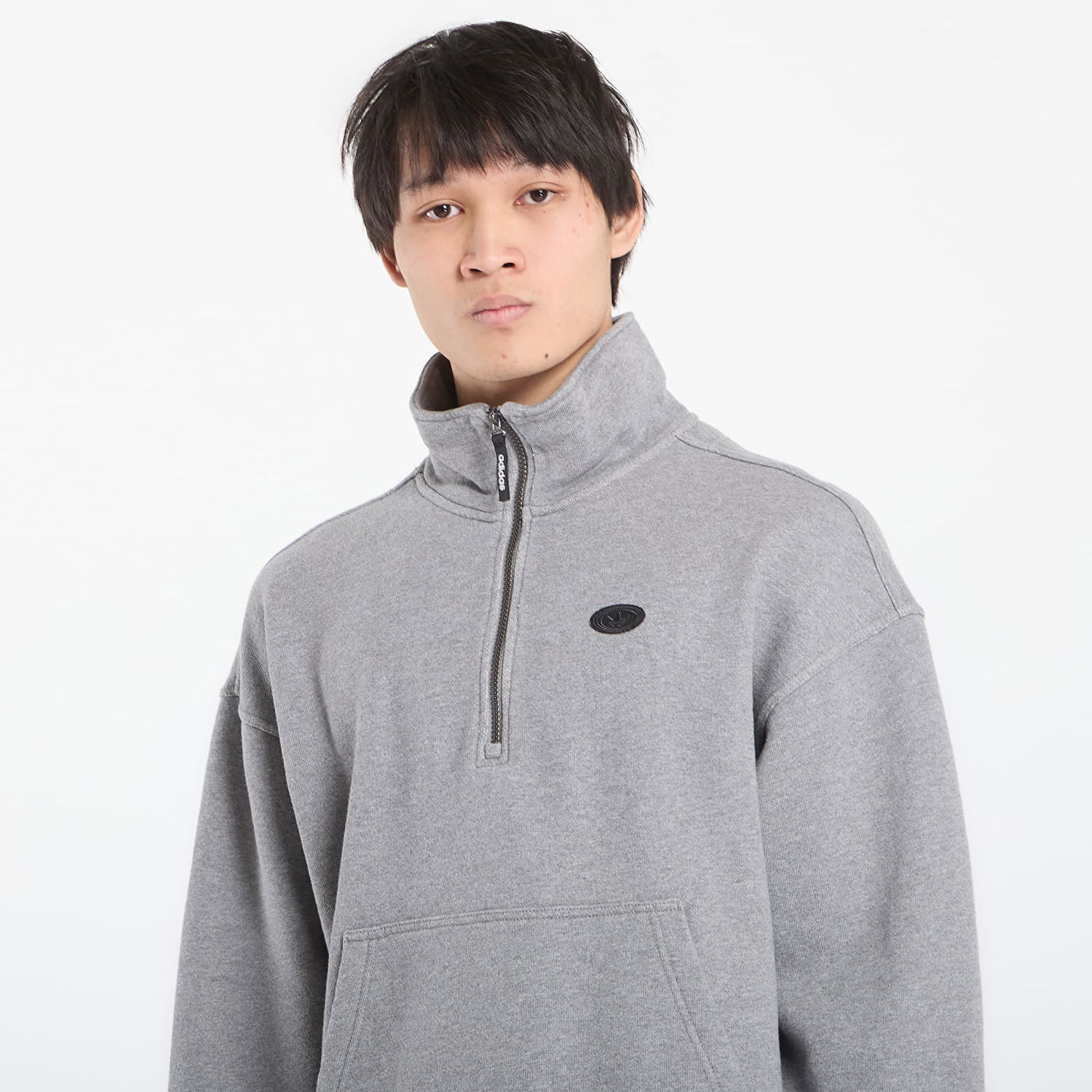 Mikina adidas Performance 90s Alternative Sport Half Zip Graphic Fleece Sweatshirt Šedá | KS6852, 1