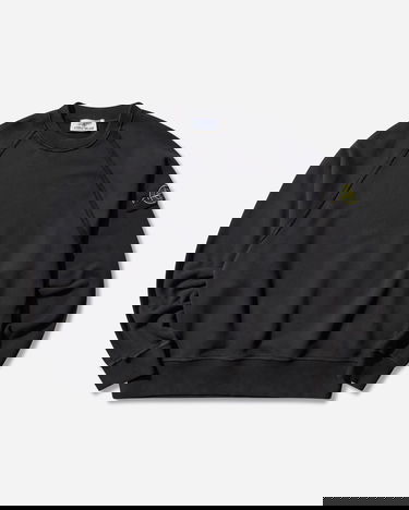 Mikina Stone Island Garment Dyed Oversized Fit Crewneck Raglan Sleeves Sweatshirt Čierna | K2S15-6100022-S0A20 V0029, 0