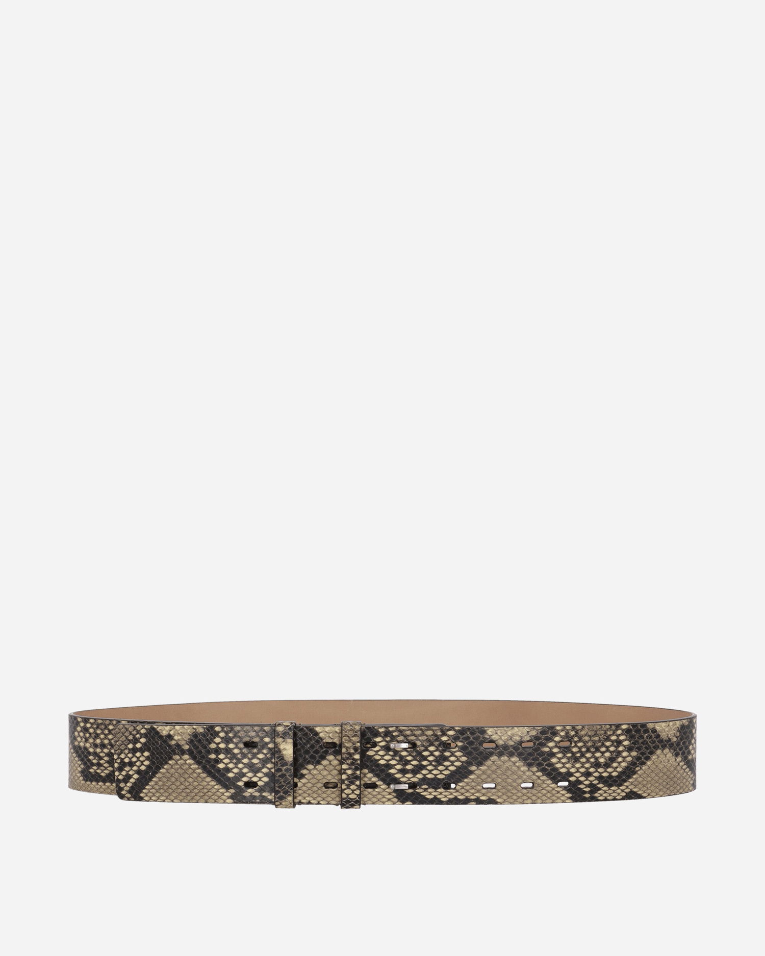 Opasok Dries Van Noten Snakeskin-Embossed Leather Belt Béžová | 251-021401-397 103, 1