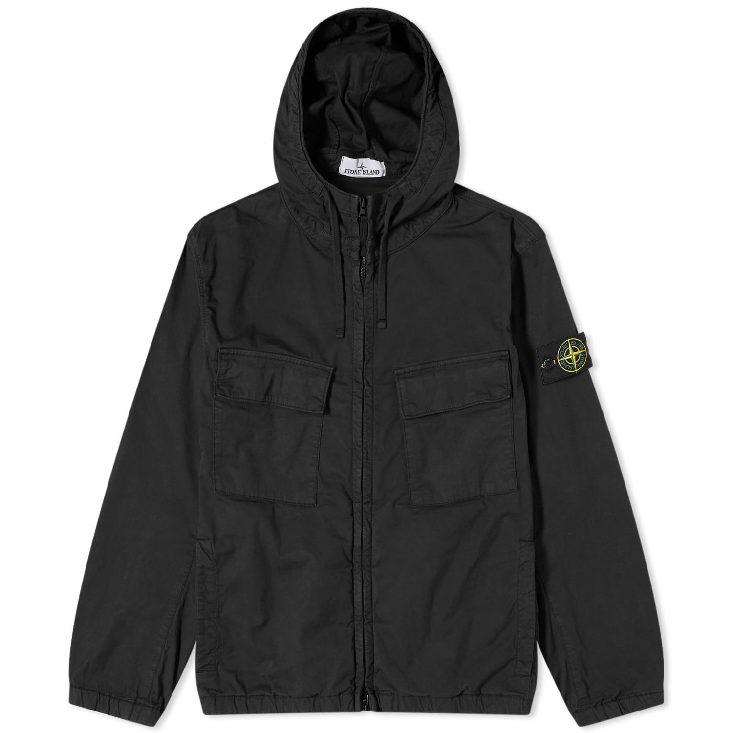 Bunda Stone Island Supima Cotton Twill Stretch-TC Hooded Jacket Čierna | 801542610-V0029, 0