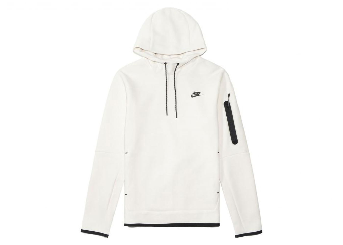 Mikina Nike Sportswear Tech Fleece Hoodie Off White/Cream/Phantom Black Biela | DD5174-030, 0