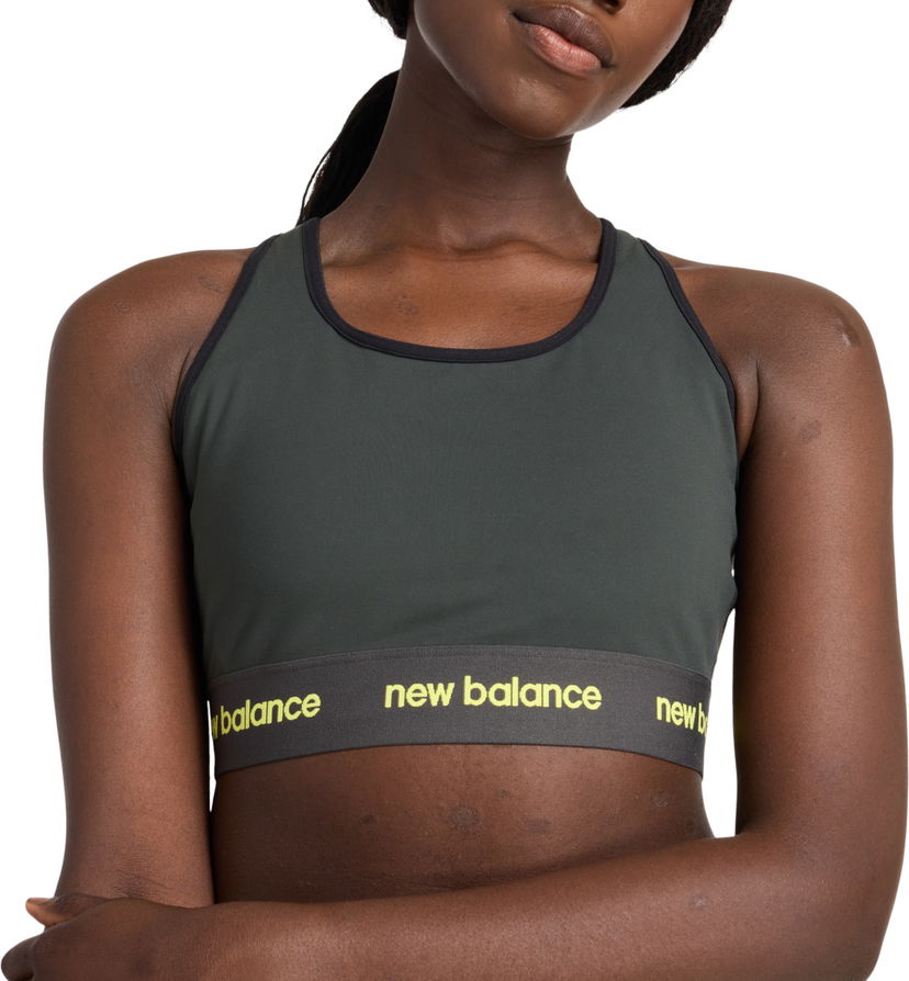 Podprsenka New Balance Sleek Medium Support Sports Bra Šedá | wb41048-ack