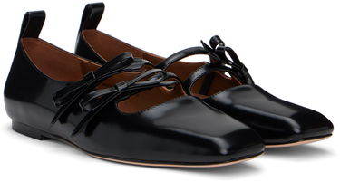 Šaty SHUSHU/TONG SHUSHU/TONG Double Bow Mary Jane Ballerina Flats Čierna | MWDDAC04 LEA001, 3