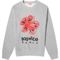Sveter KENZO Drawn Varsity Crewneck Šedá | FE55SW1704MF-94C, 1
