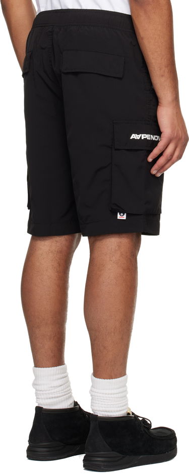 Šortky AAPE by A Bathing Ape 'AAPENOW' Moonface Logo Cargo Shorts Čierna | AAPSPMB672XXNBKX, 2