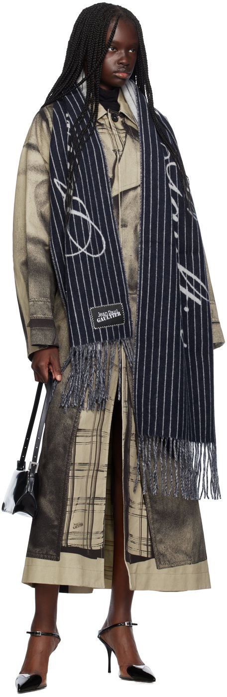 Jean Paul Gaultier 'The Striped' Wool Scarf