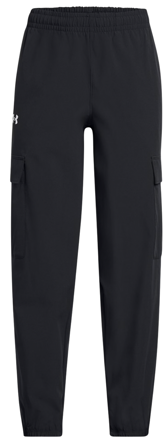 Cargo nohavice Under Armour Rival Woven Cargo Pants with Elastic Waist and Cuffs Čierna | 1386527-001