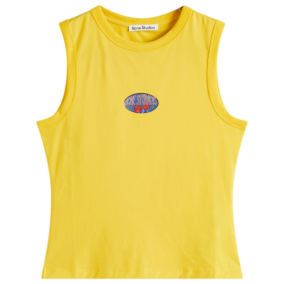 Tričko Acne Studios Sleeveless T-Shirt, Size Large Žltá | AL0471-AXK, 1