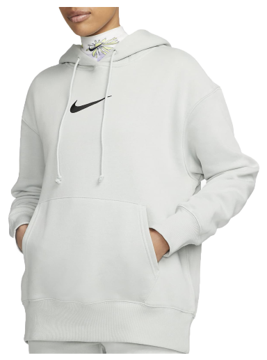 Mikina Nike Oversized Fleece Pullover Hoodie Šedá | fd0892-034