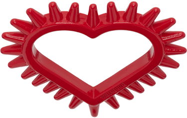 Hry We11done We11done Small Spike Heart Ring Červená | WD-AJ1-23-503-U-RD, 0