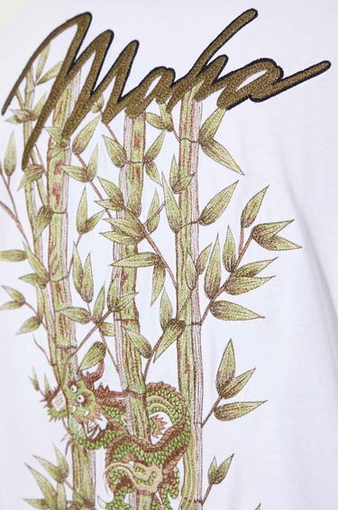 Tričko Maharishi Maharishi Dragon Bamboo Long Sleeve T-Shirt Biela | 5080.WHITE, 5